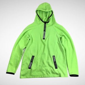 Justice Girls Active Neon Green Soccer Hoodie Size 12!